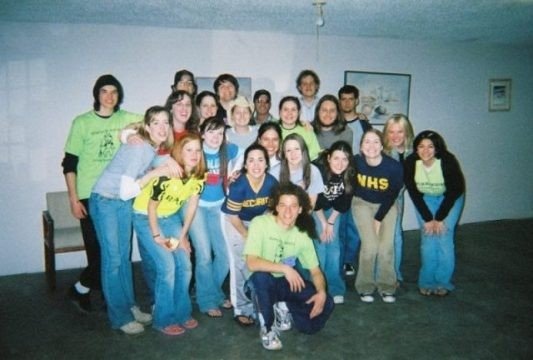 Cody is standing behind me on the left side. This was a picture taken on a spring break mission trip with BSM. 